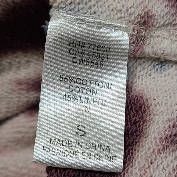 Chaser batwing tiedye raglan half zip hoodie size S - Picture 7 of 8